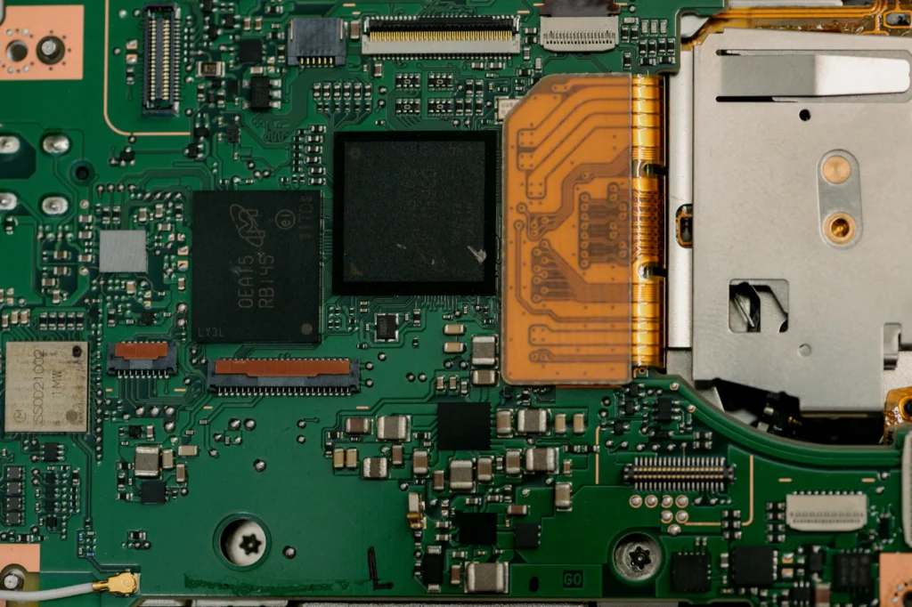 Printplaat close-up - telefoon reparatie onderdelen